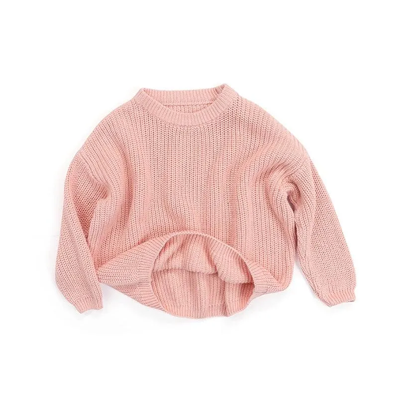 2021 New trendy 0-5 year Newboorn Baby Girl Winter spring Sweaters Long Sleeve O-Neck wholesale Clothing