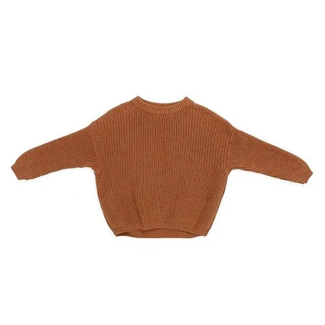 2021 New trendy 0-5 year Newboorn Baby Girl Winter spring Sweaters Long Sleeve O-Neck wholesale Clothing