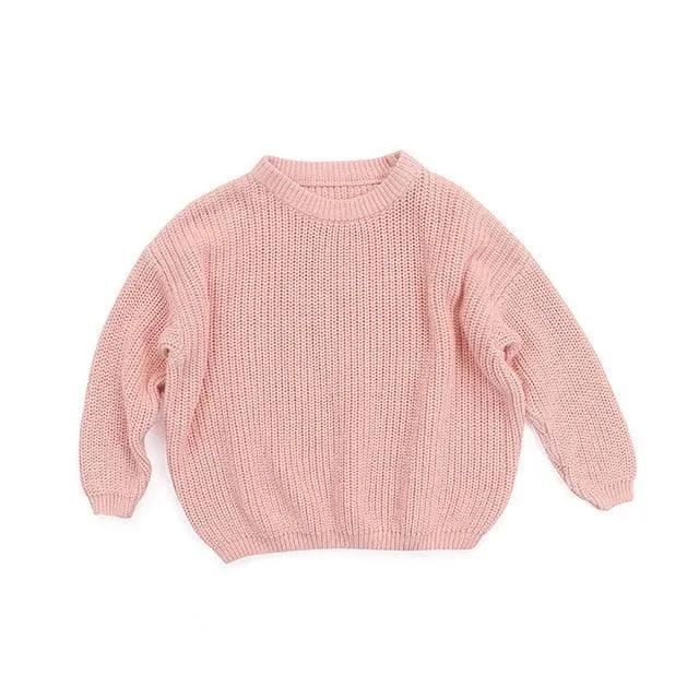 2021 New trendy 0-5 year Newboorn Baby Girl Winter spring Sweaters Long Sleeve O-Neck wholesale Clothing