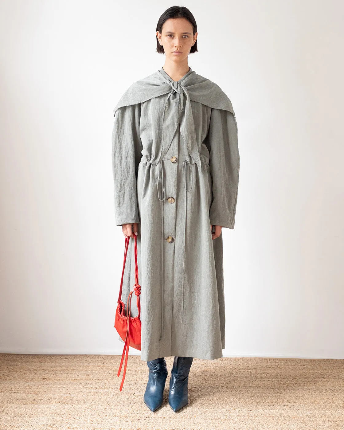 Alana Trenchcoat Taffeta Grey