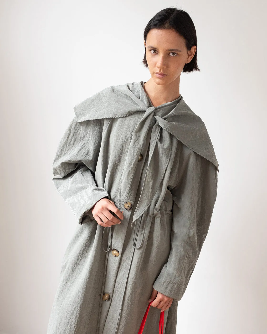 Alana Trenchcoat Taffeta Grey