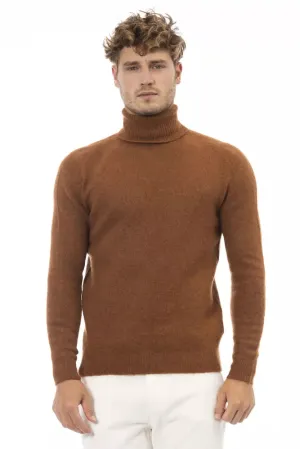 Alpha Studio Elegant Turtleneck Alpaca Blend Sweater