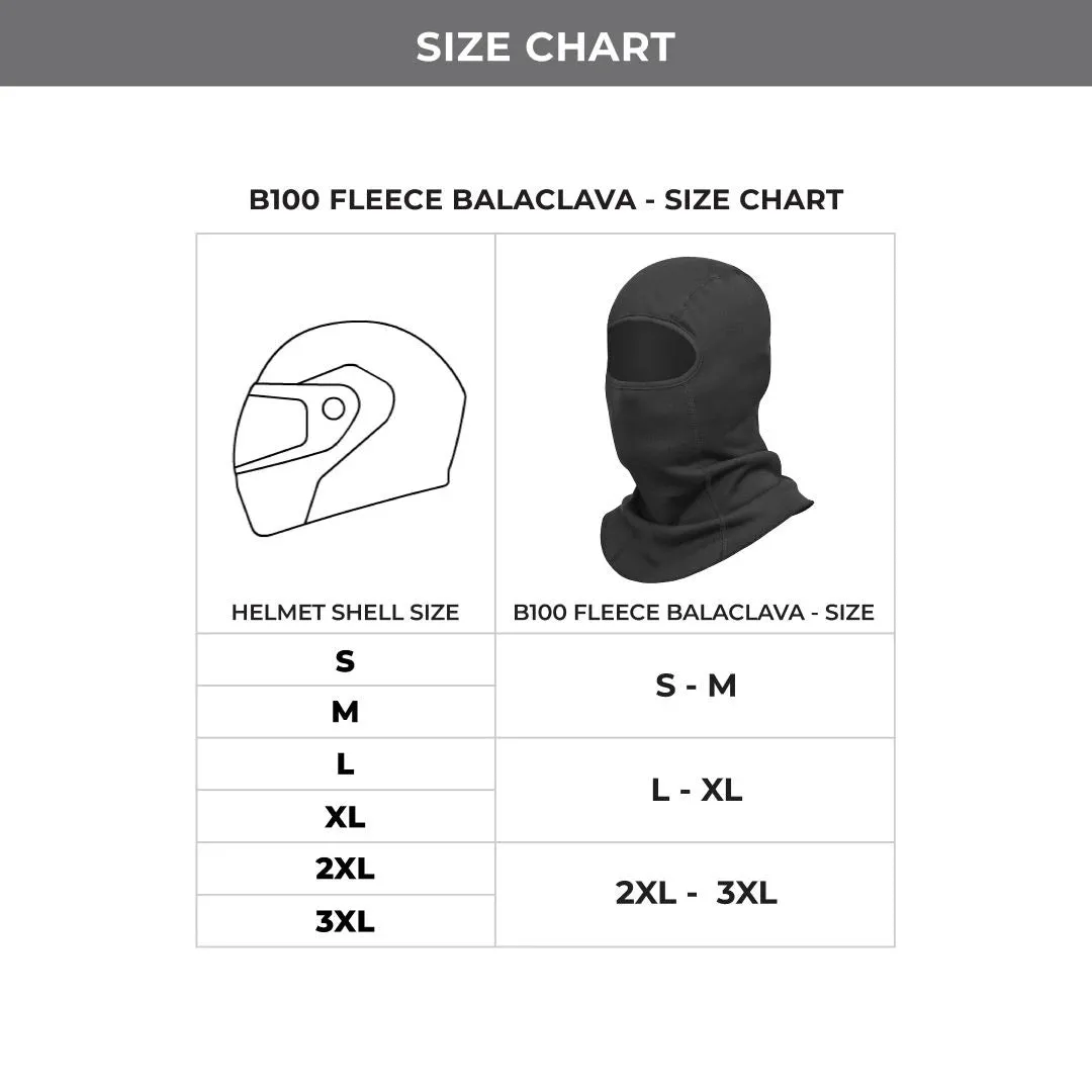 B100 WINTER FLEECE MOTORCYCLE BALACLAVA