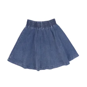 BAMBOO DARK DENIM WAISTED SKIRT [FINAL SALE]