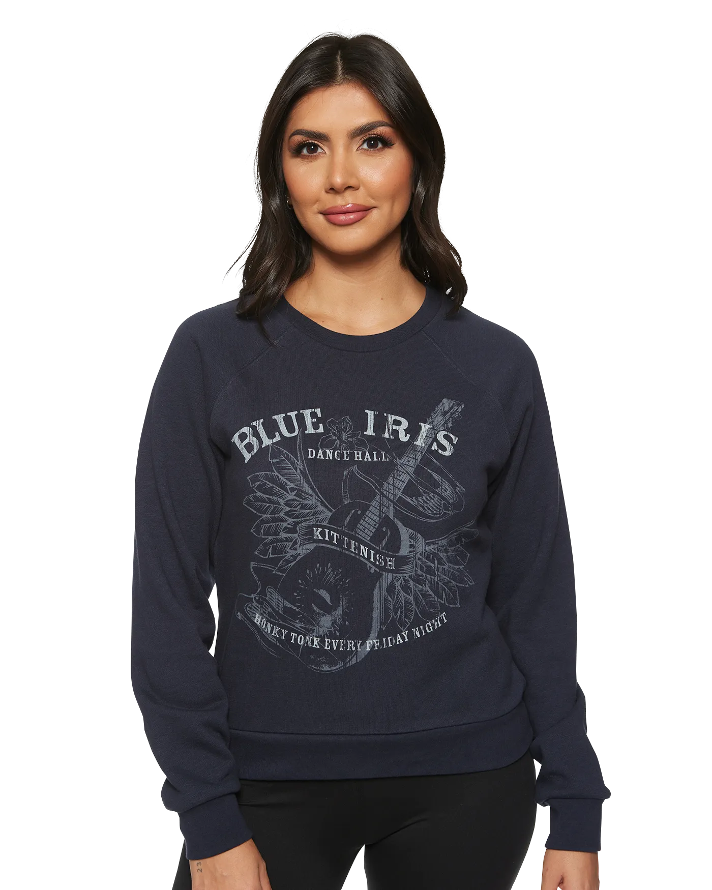 BLUE IRIS CREWNECK SWEATSHIRT