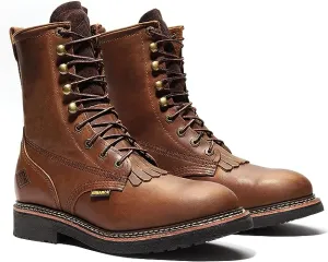 Bonanza Boots Boondocks 8" Lacer Work Boots for Men - Premium Leather Non-Safety Toe Boots with Oil & Abrasion Resistant PU Outsole | BA-827