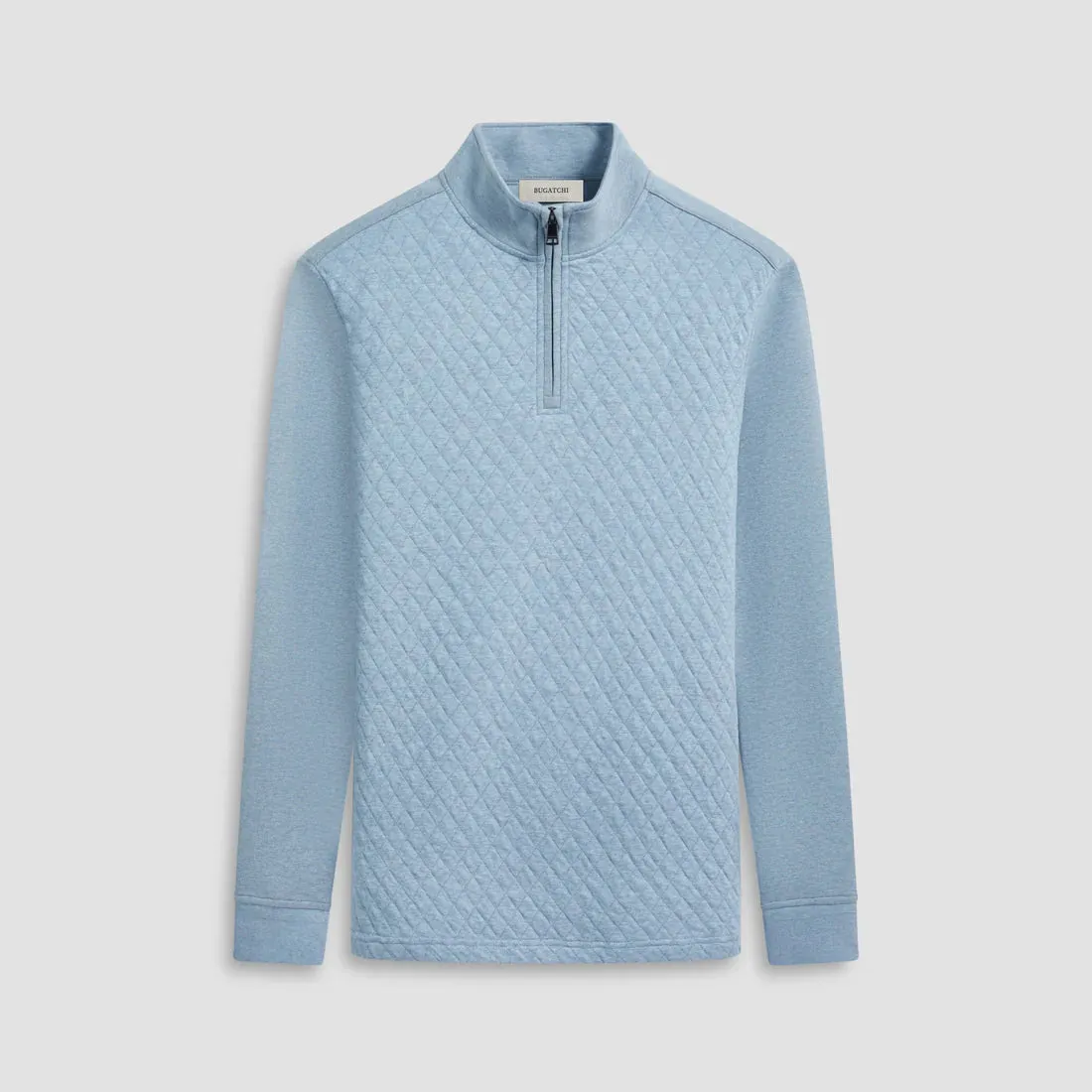 Bugatchi Diamond Quilted Quarter Zip Pullover