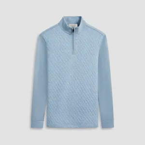 Bugatchi Diamond Quilted Quarter Zip Pullover