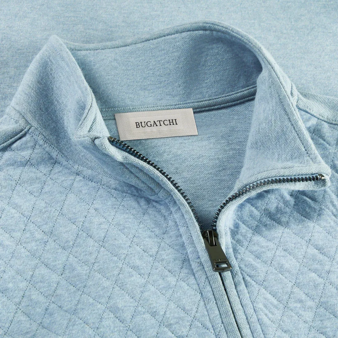 Bugatchi Diamond Quilted Quarter Zip Pullover