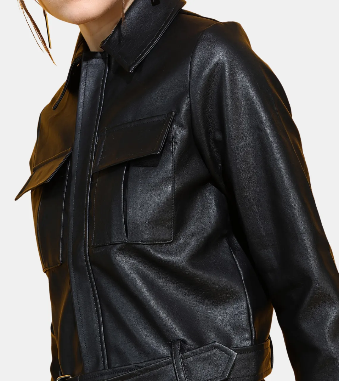 Camreigh Women's Black Leather Jacket