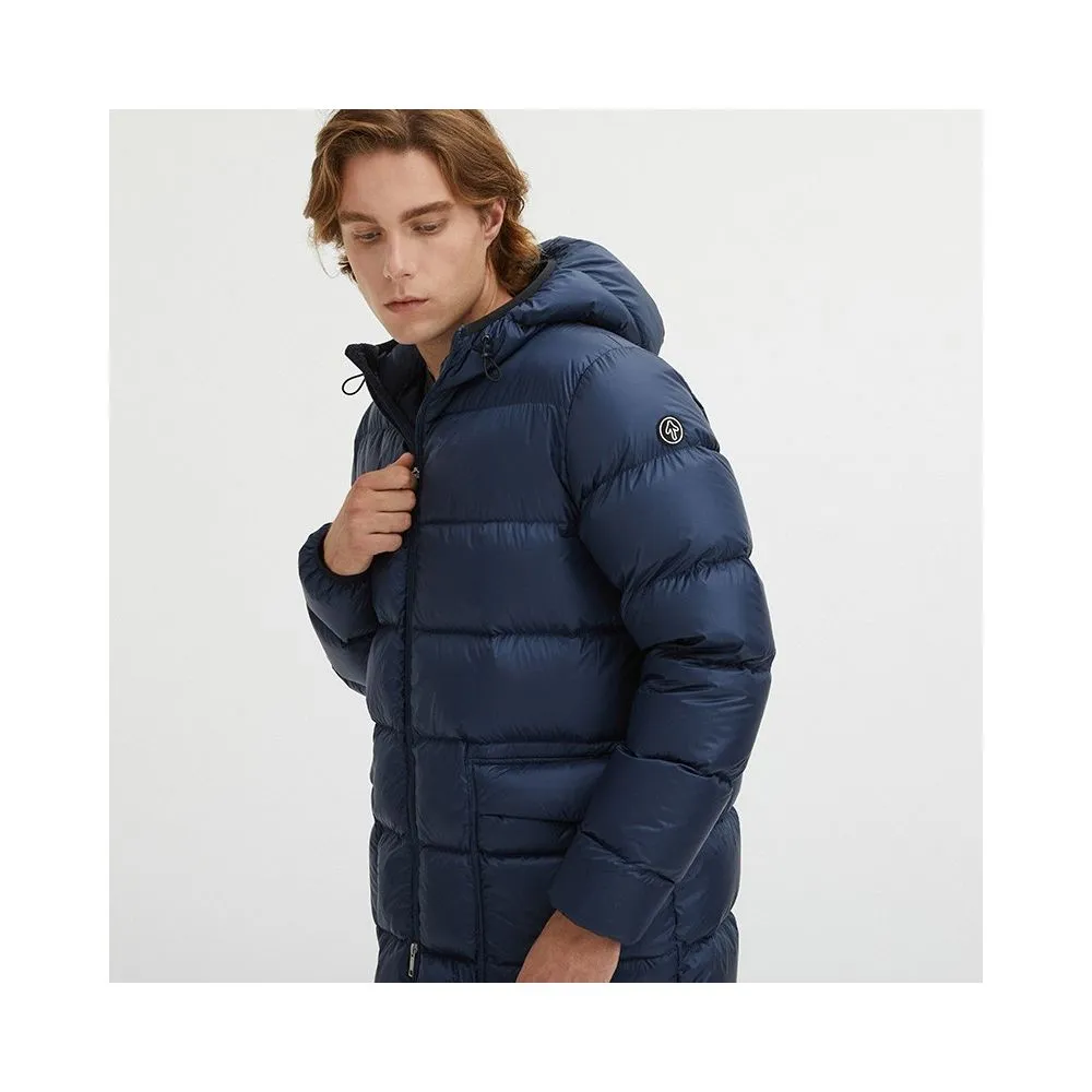 Centogrammi Elegant Blue Hooded Jacket