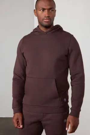 Comfort Men's Fleece Pullover Hoodie - Chocolate Brown