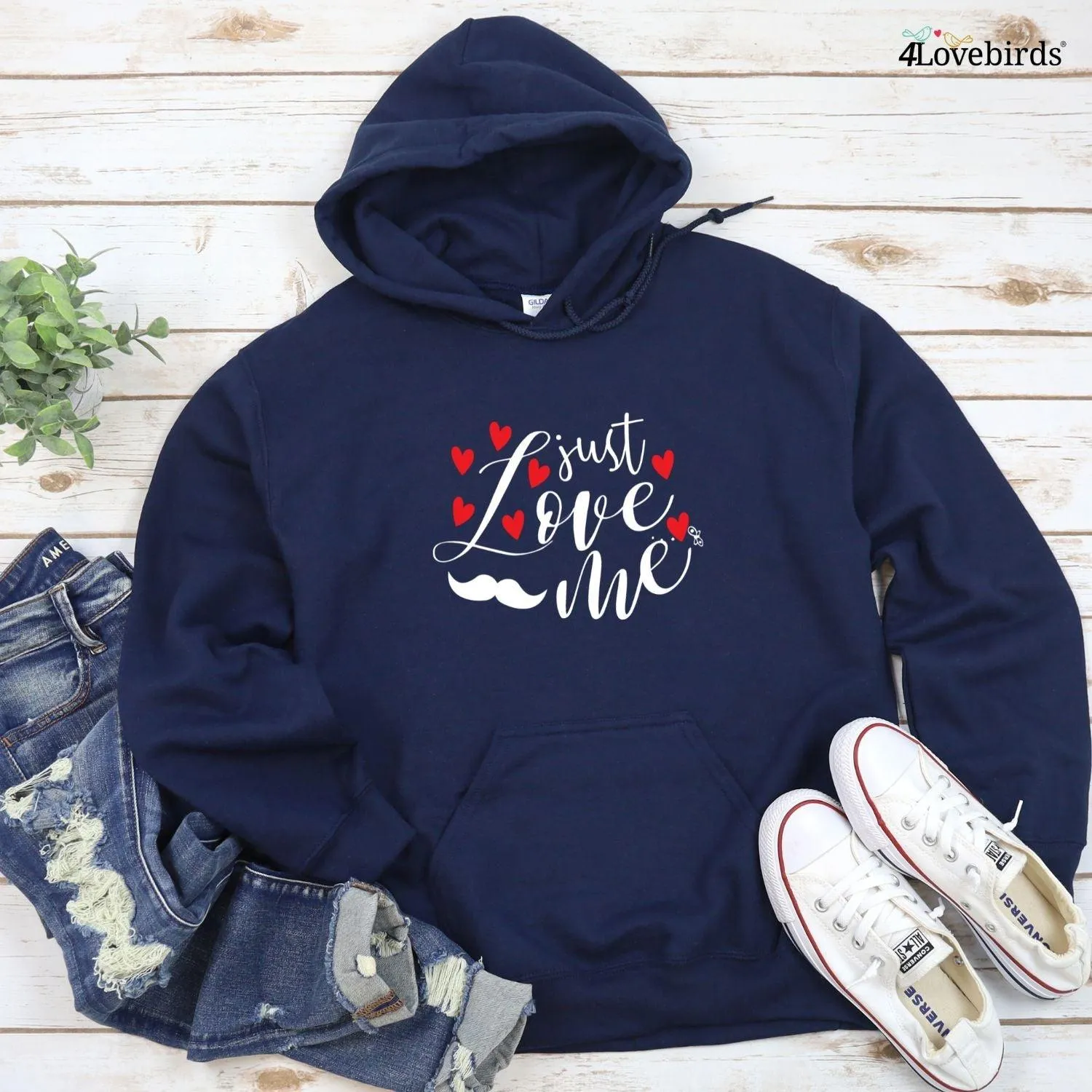 Couples Matching Set: Just Love Me Attire, Lovers Tee, Perfect Valentine's Day Gift