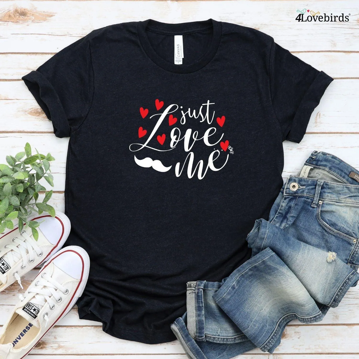 Couples Matching Set: Just Love Me Attire, Lovers Tee, Perfect Valentine's Day Gift