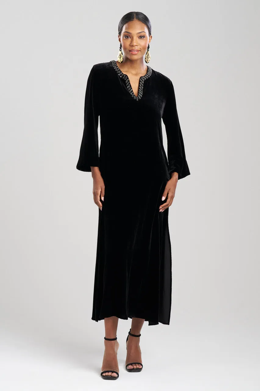 Couture Velvet Beaded Silk Caftan