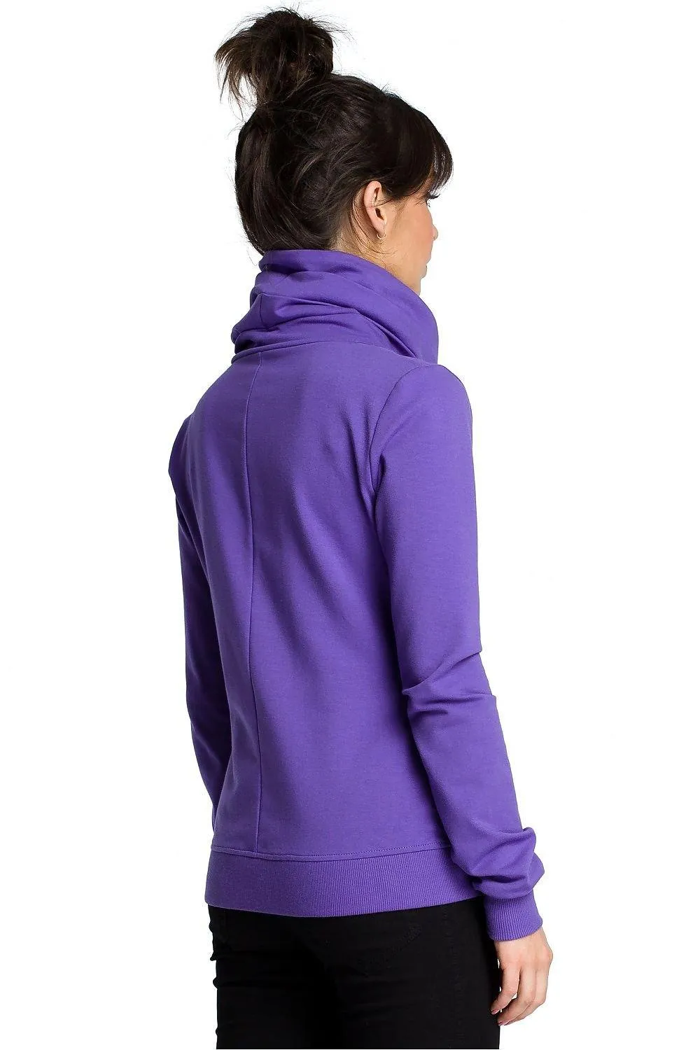 Cozy Zip-Up Draped Sweatshirt