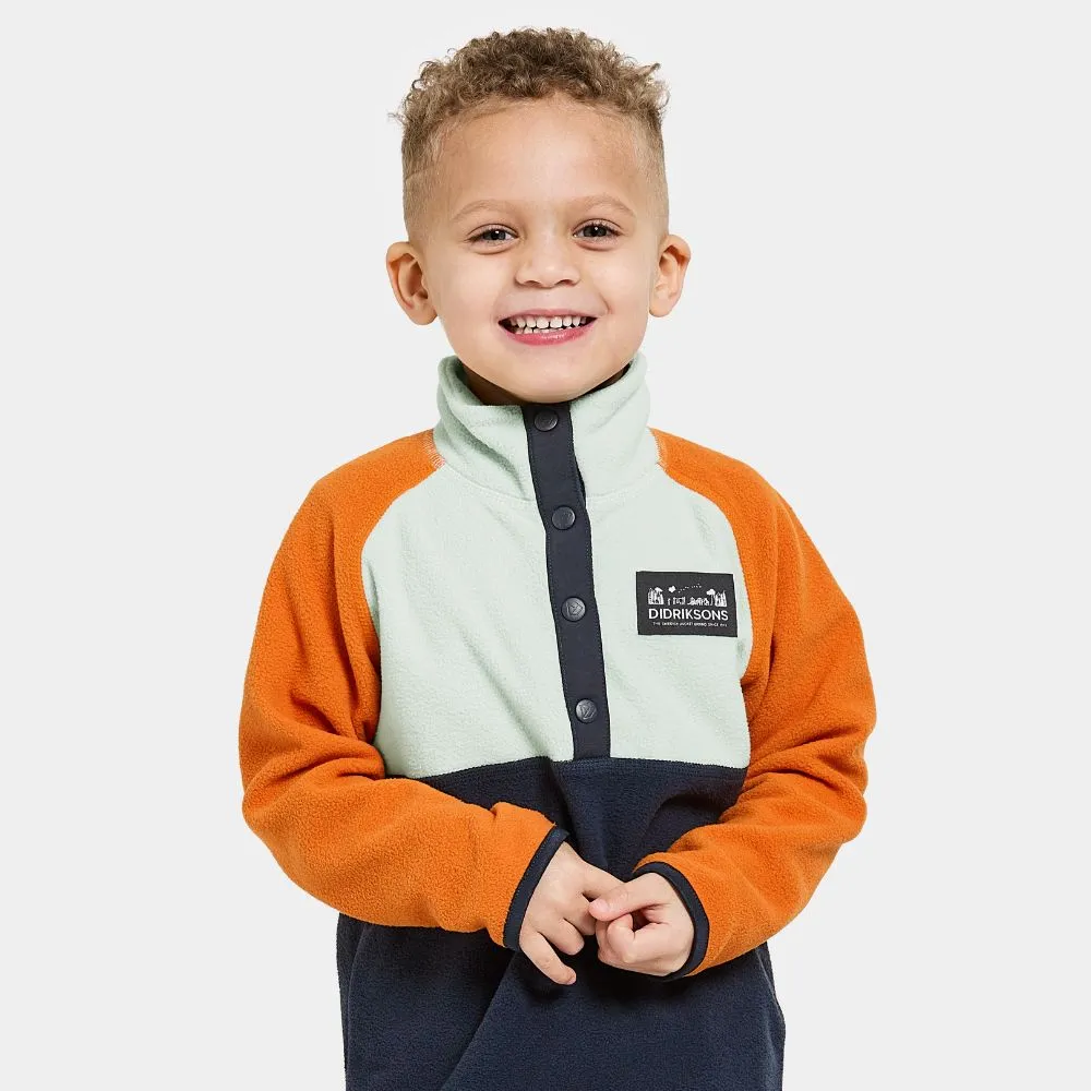 Didriksons Monte Half Button Kids Fleece - Navy