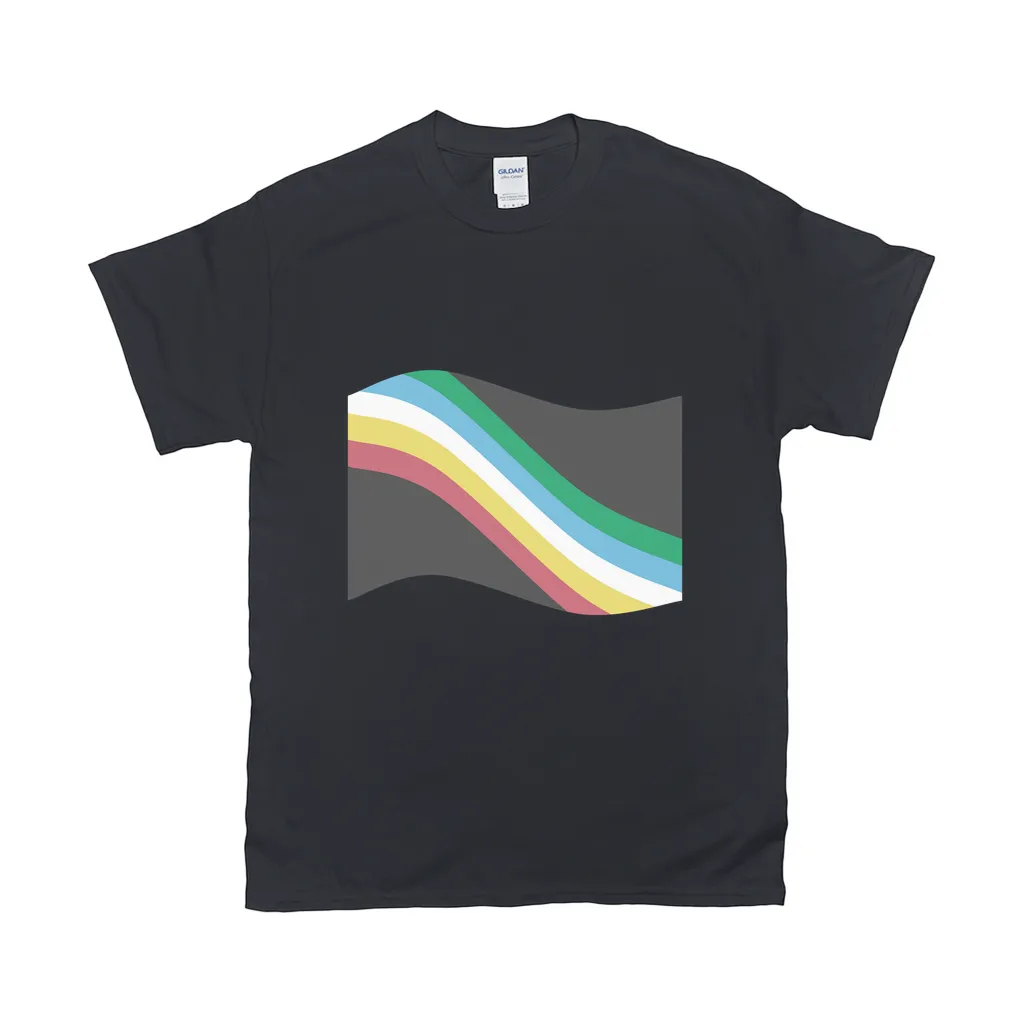 Disability Pride Flag Relaxed Fit Tshirt - DARK | Choose Your Flag