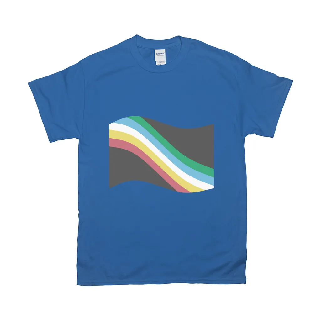 Disability Pride Flag Relaxed Fit Tshirt - DARK | Choose Your Flag