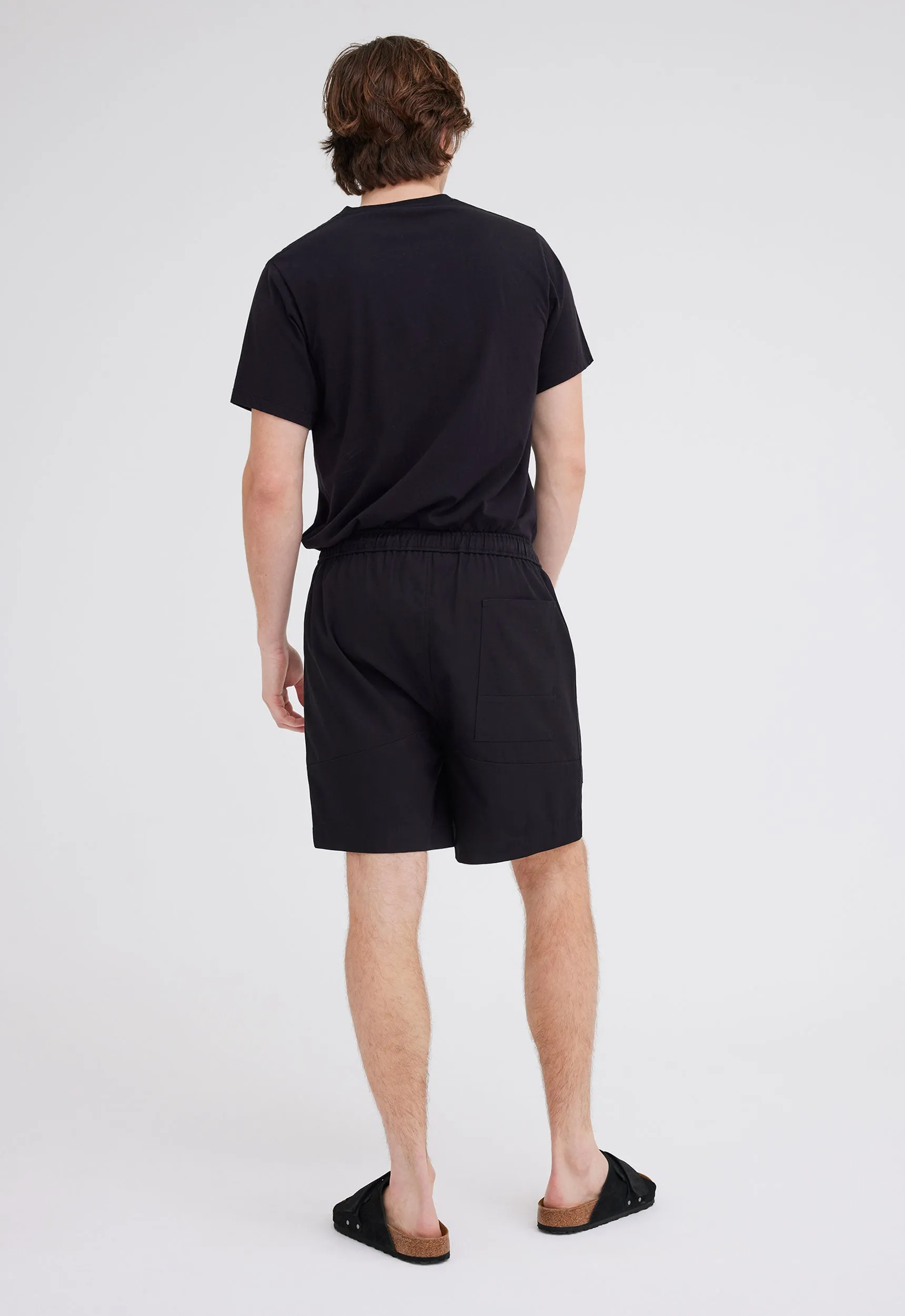 Edon Cotton Twill Short - Black