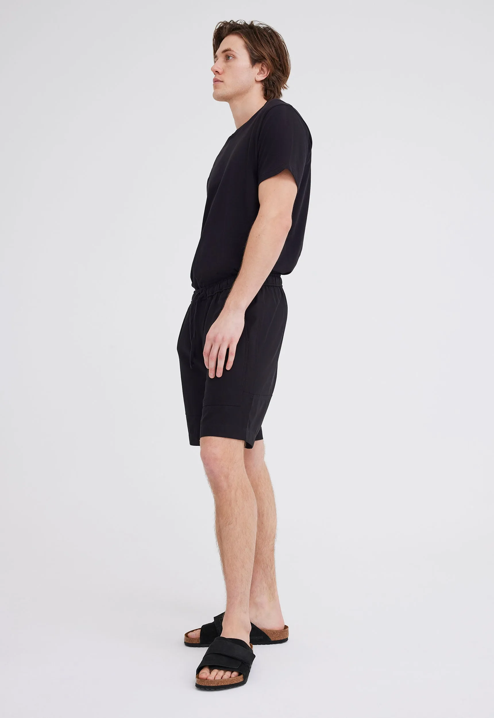 Edon Cotton Twill Short - Black