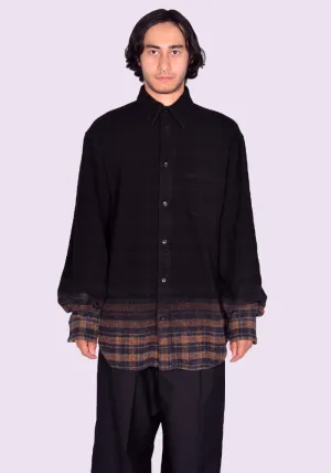 EGONLAB. AW24SH003A OVER SHIRT BROWN TARTAN (New season FW24)