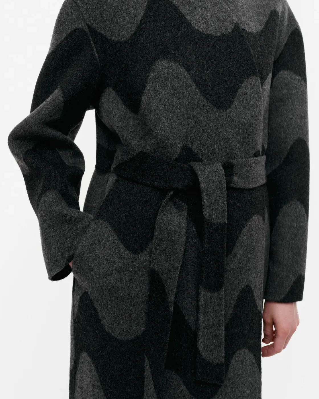 Elfa Lokki Double-faced Wool Coat | Dark Grey, Grey