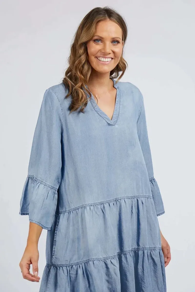 Elm - Winnie Chambray Dress - Blue