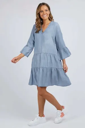 Elm - Winnie Chambray Dress - Blue