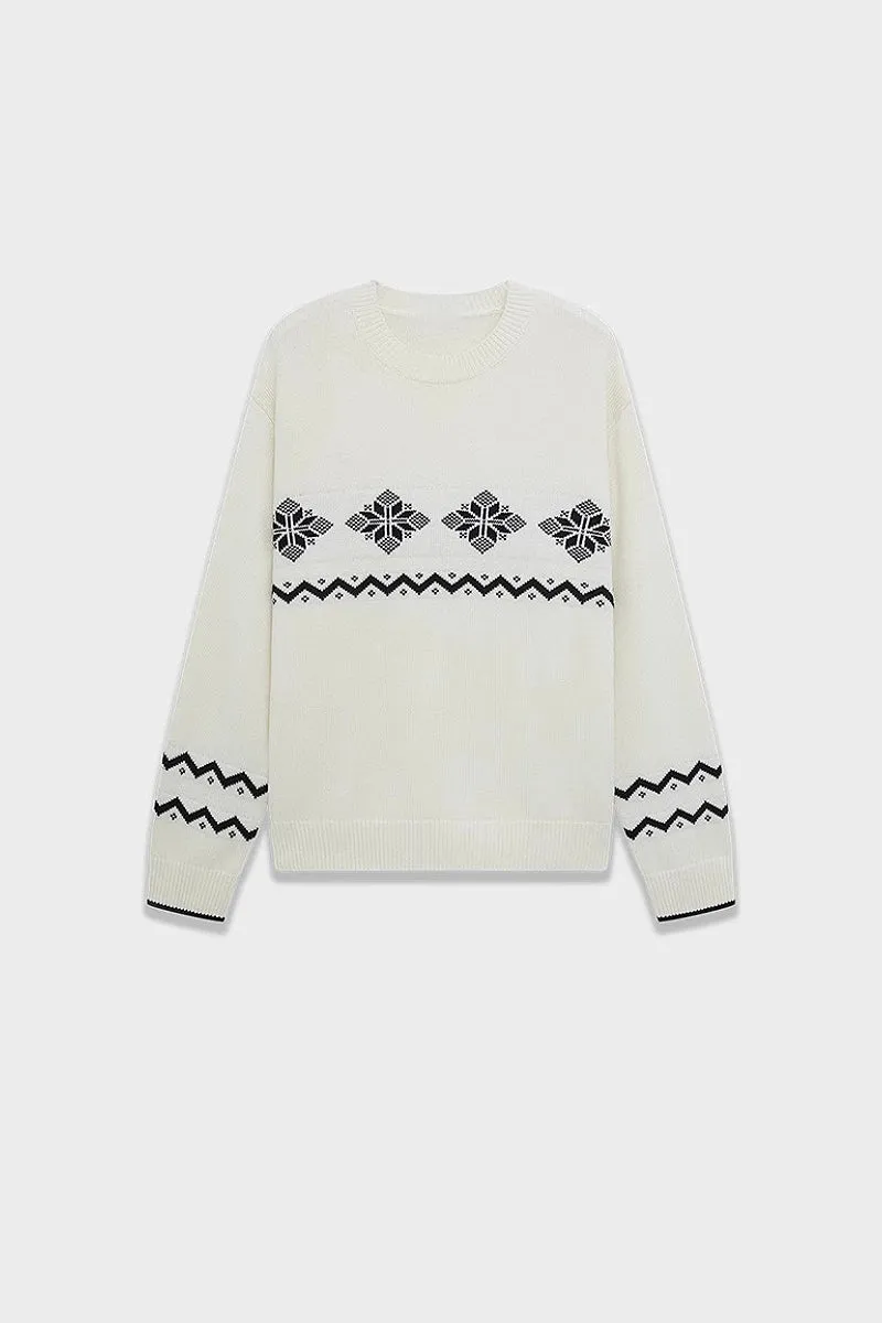 Fair Isle Relaxed Fit Crewneck Sweater