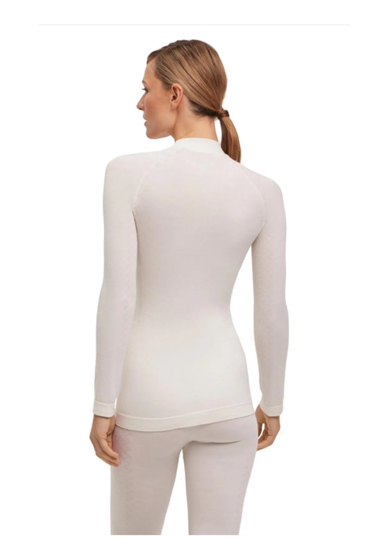 Falke Long Sleeved Comfort Fit Off White Ski Base Layer