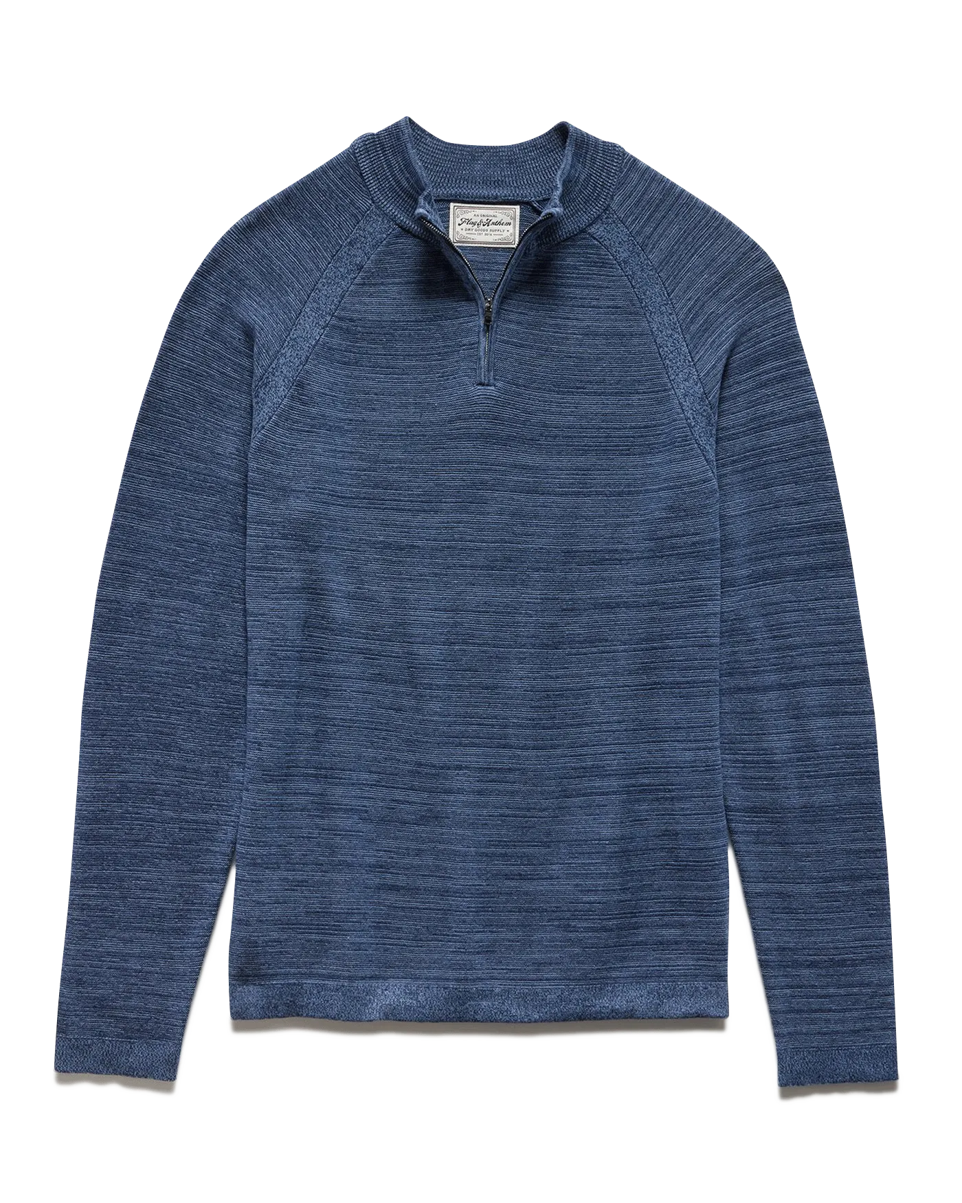 FLOYDALE MARLED RAGLAN 1/4-ZIP SWEATER