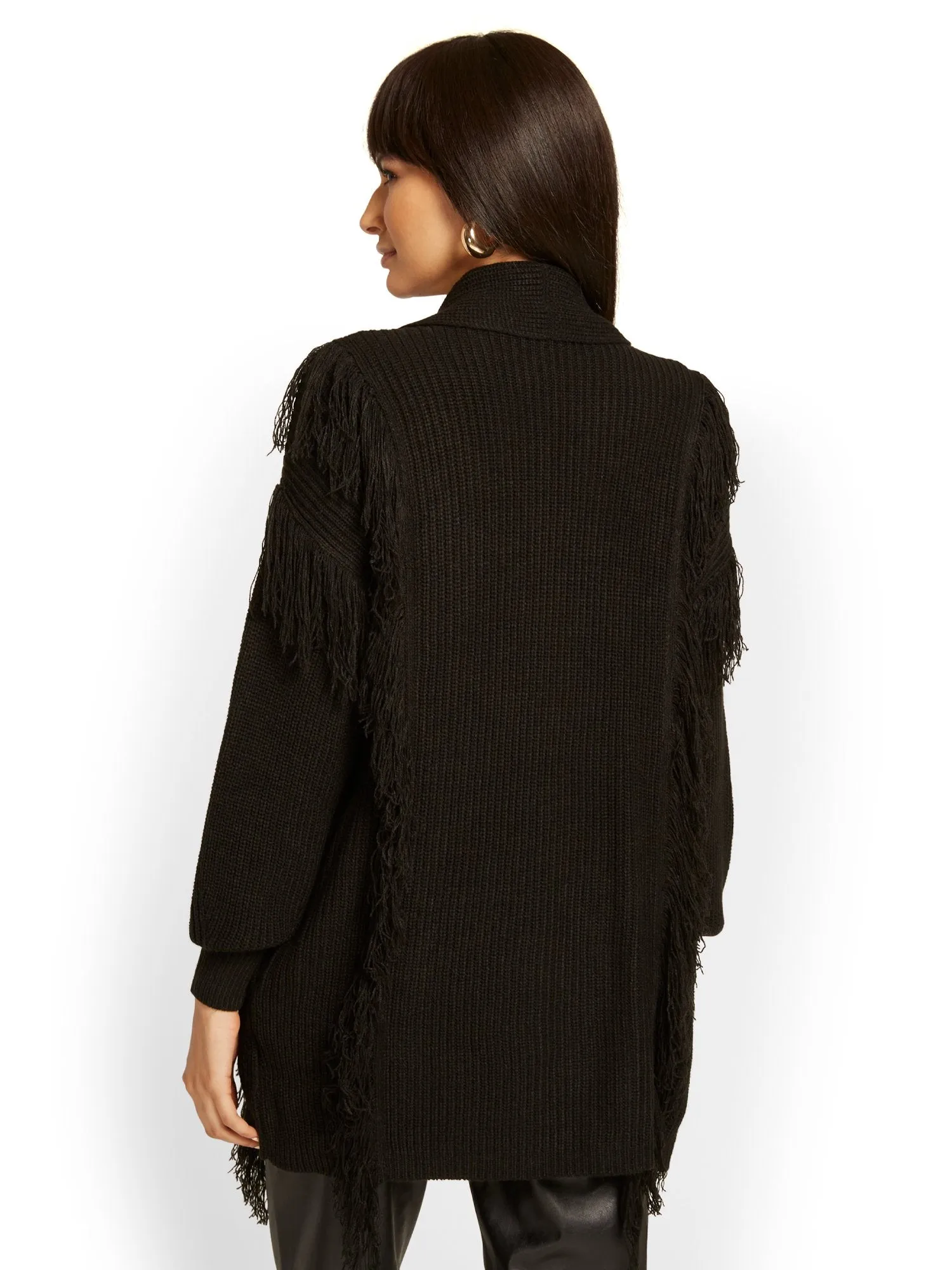 Fringe-Detail Cardigan