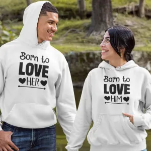 Gift for Couples: Twinning Ensemble - 'Born to Love Her/Him' Complementary Attires.