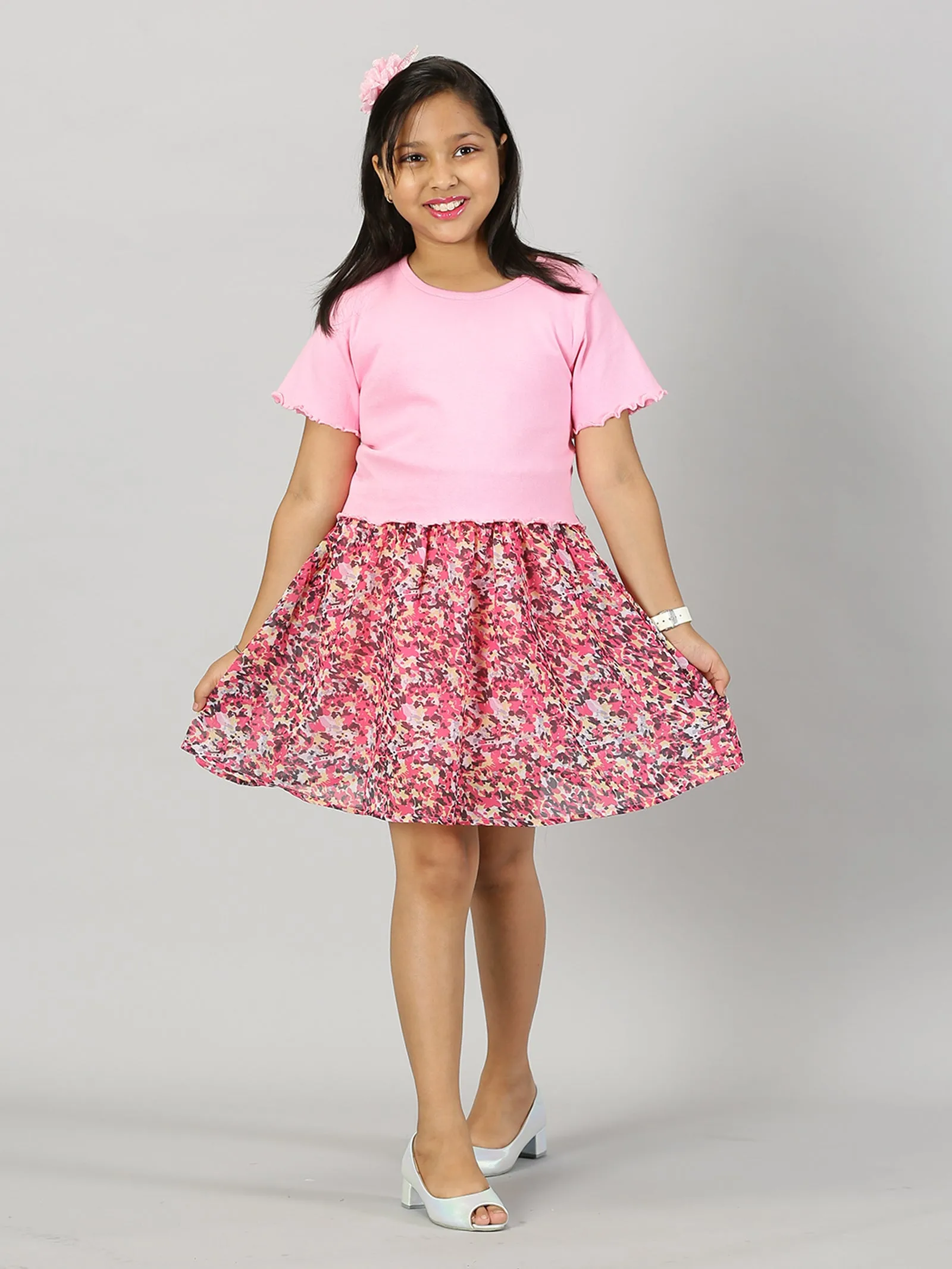 Girls Smocked Waistband Skirt