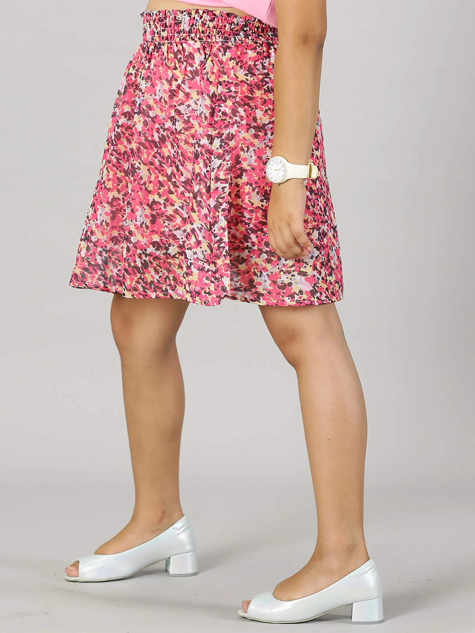 Girls Smocked Waistband Skirt