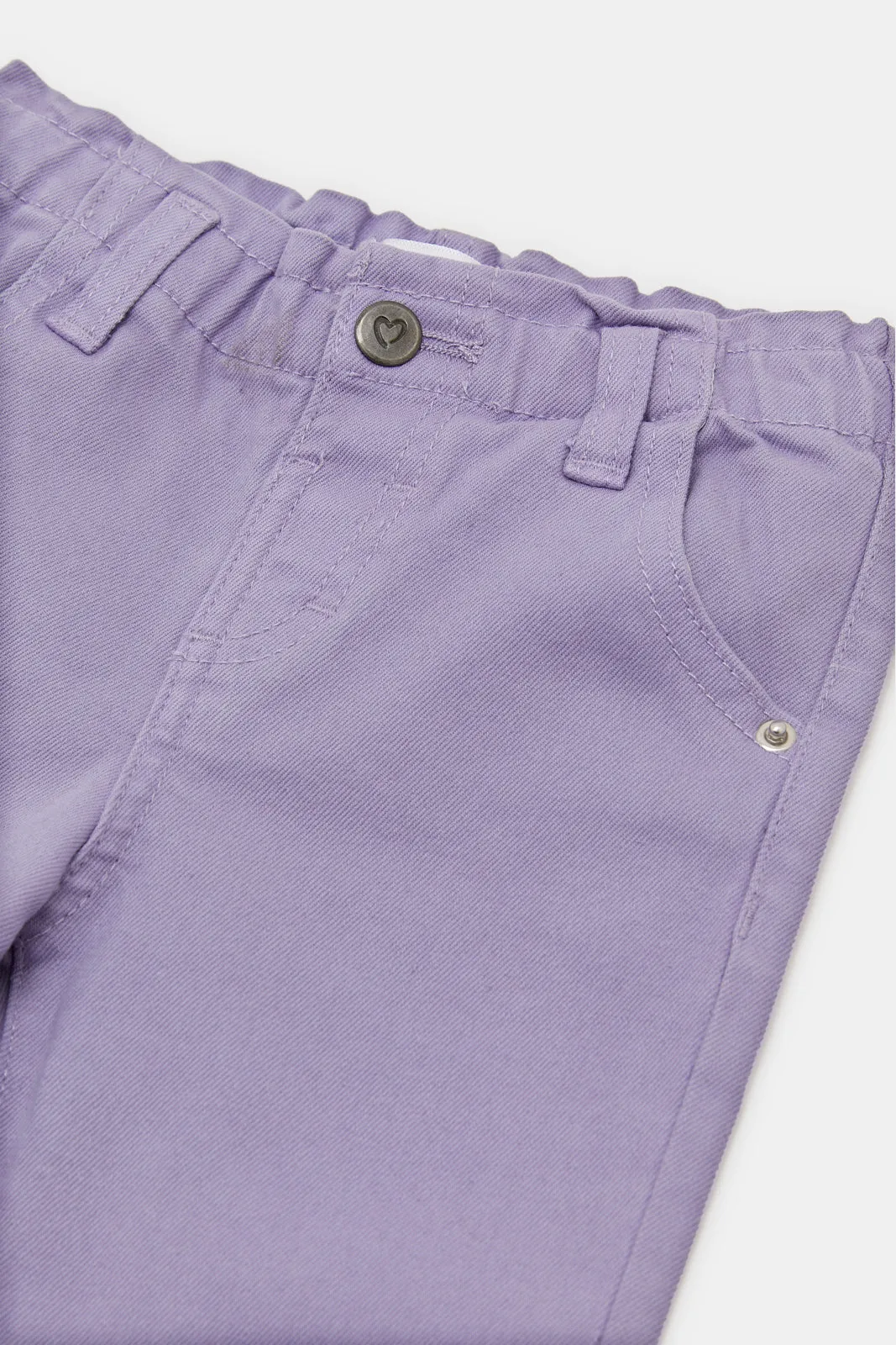 Infant Girls Lilac Paper Bag Jeans