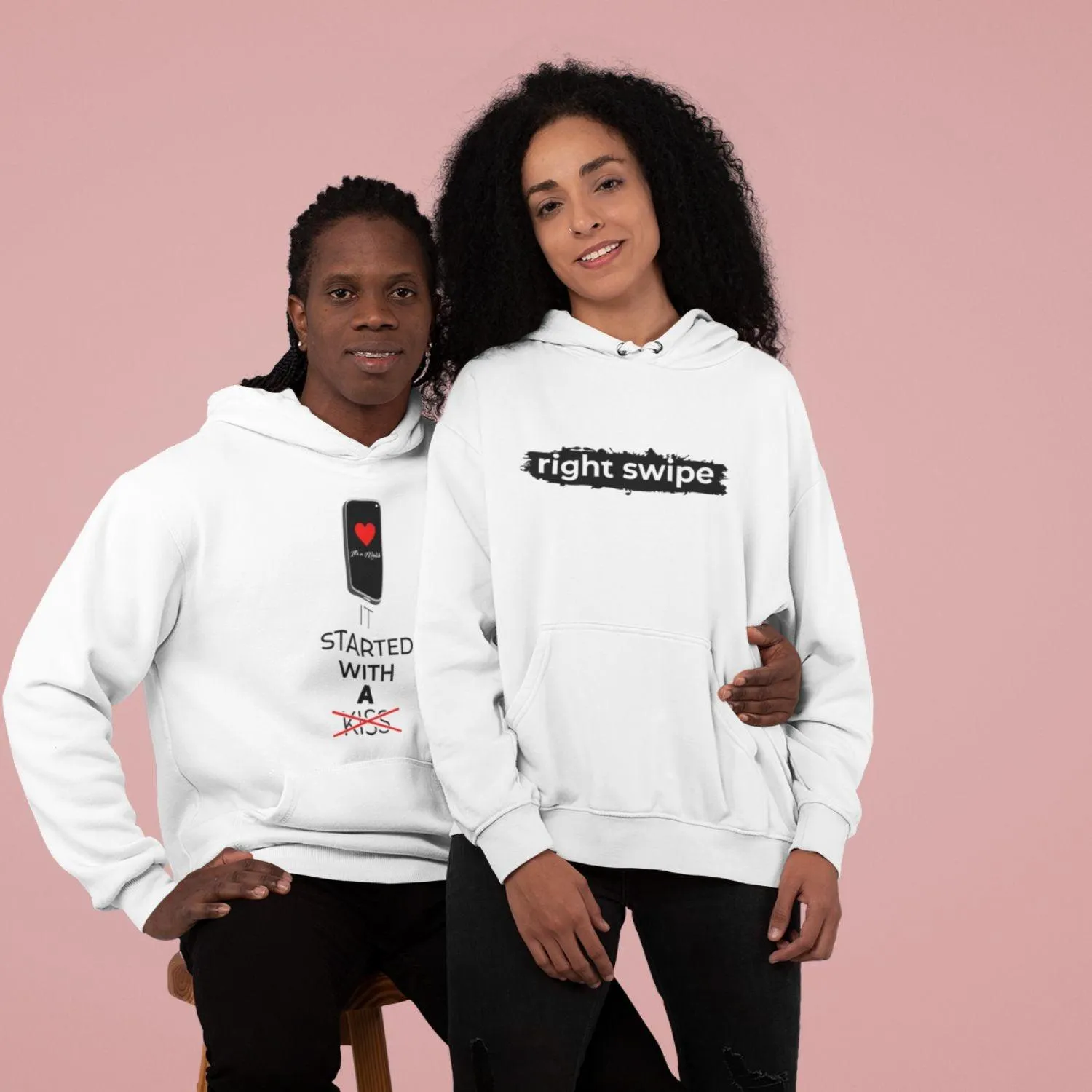 It Started With a Right Swipe: Matching Set for Couples, Valentine's Day Outfits