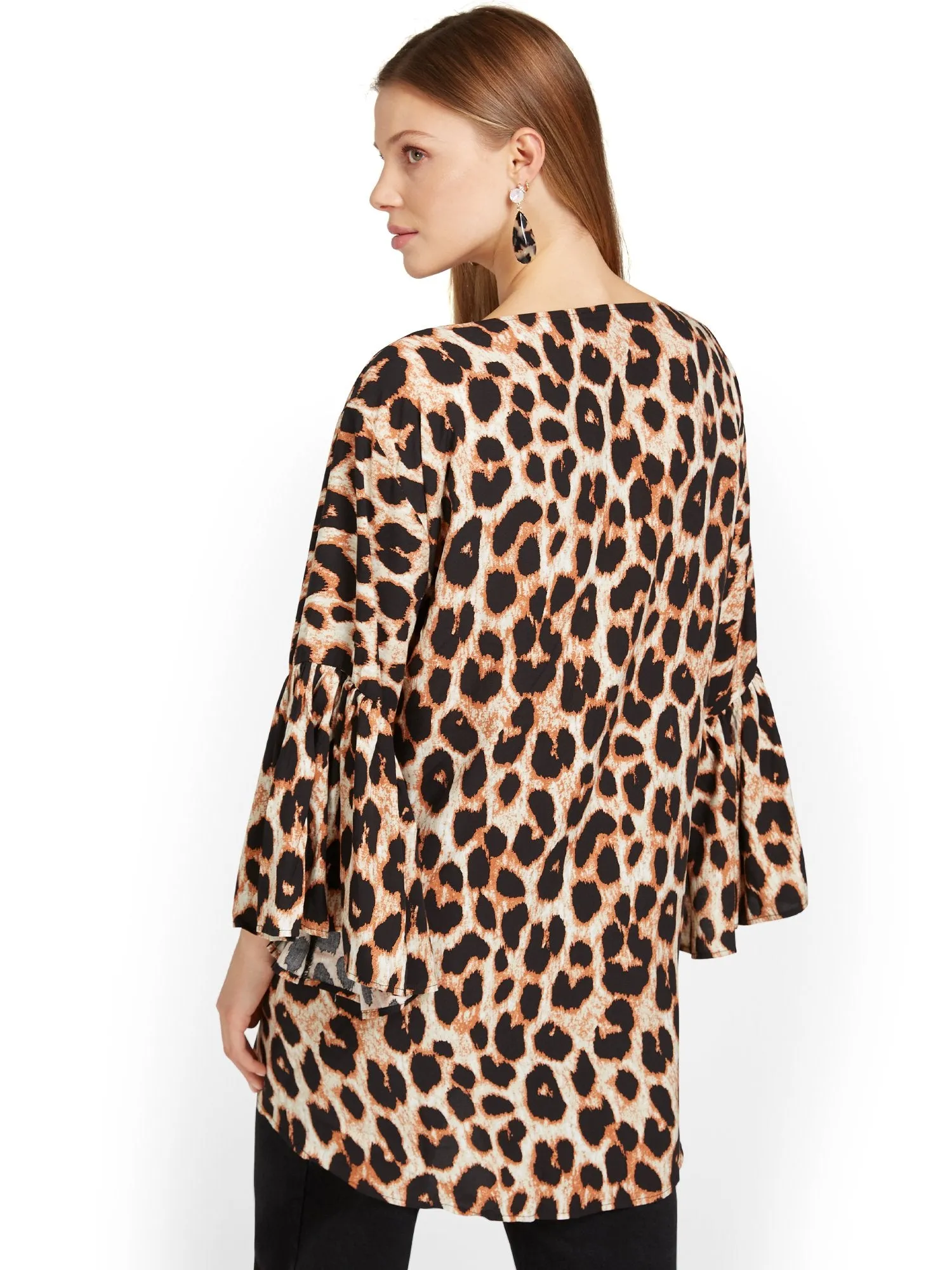 Justin Taylor Leopard-Print Flutter-Sleeve Kimono - Brands We Love