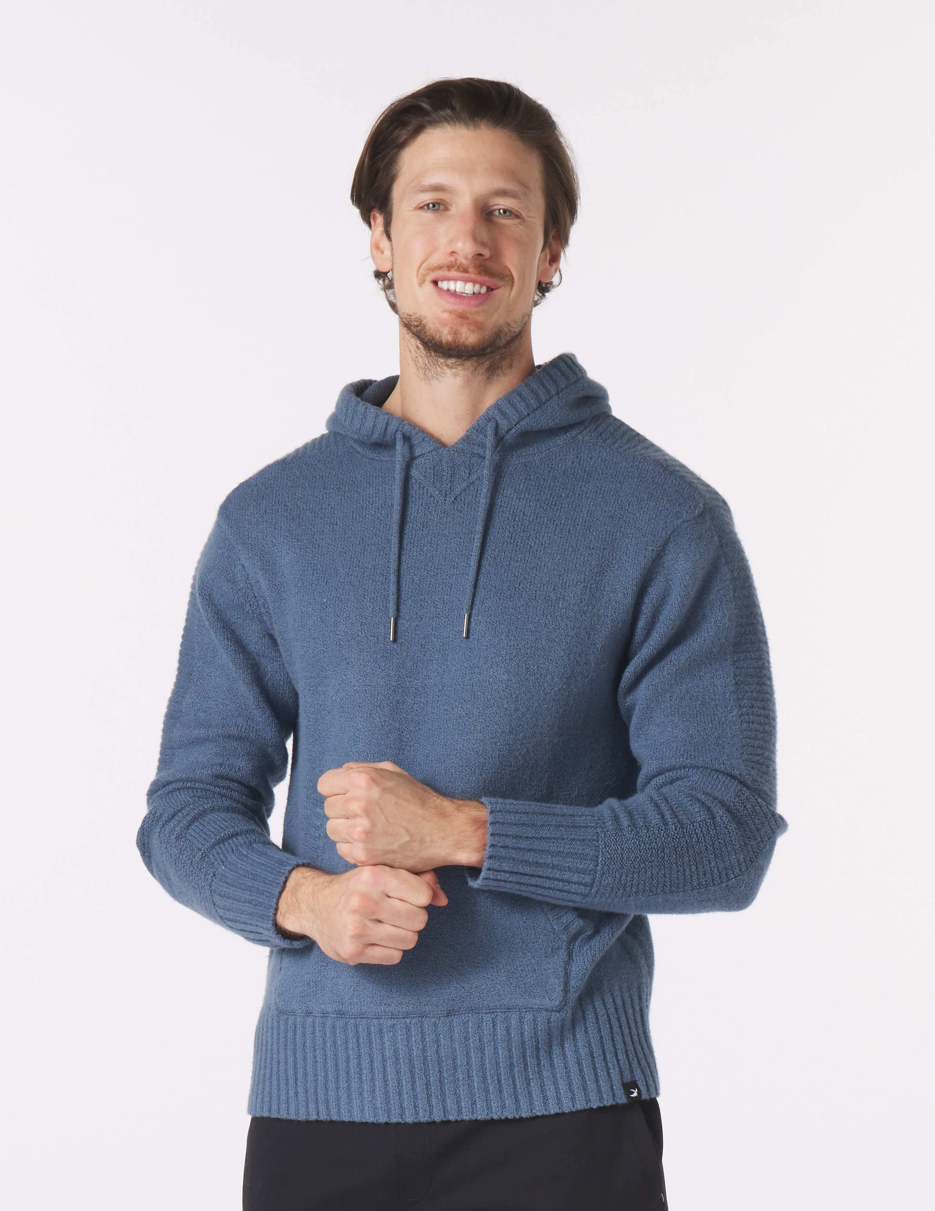 Knit Up Unisex Hoodie: Washed Blue