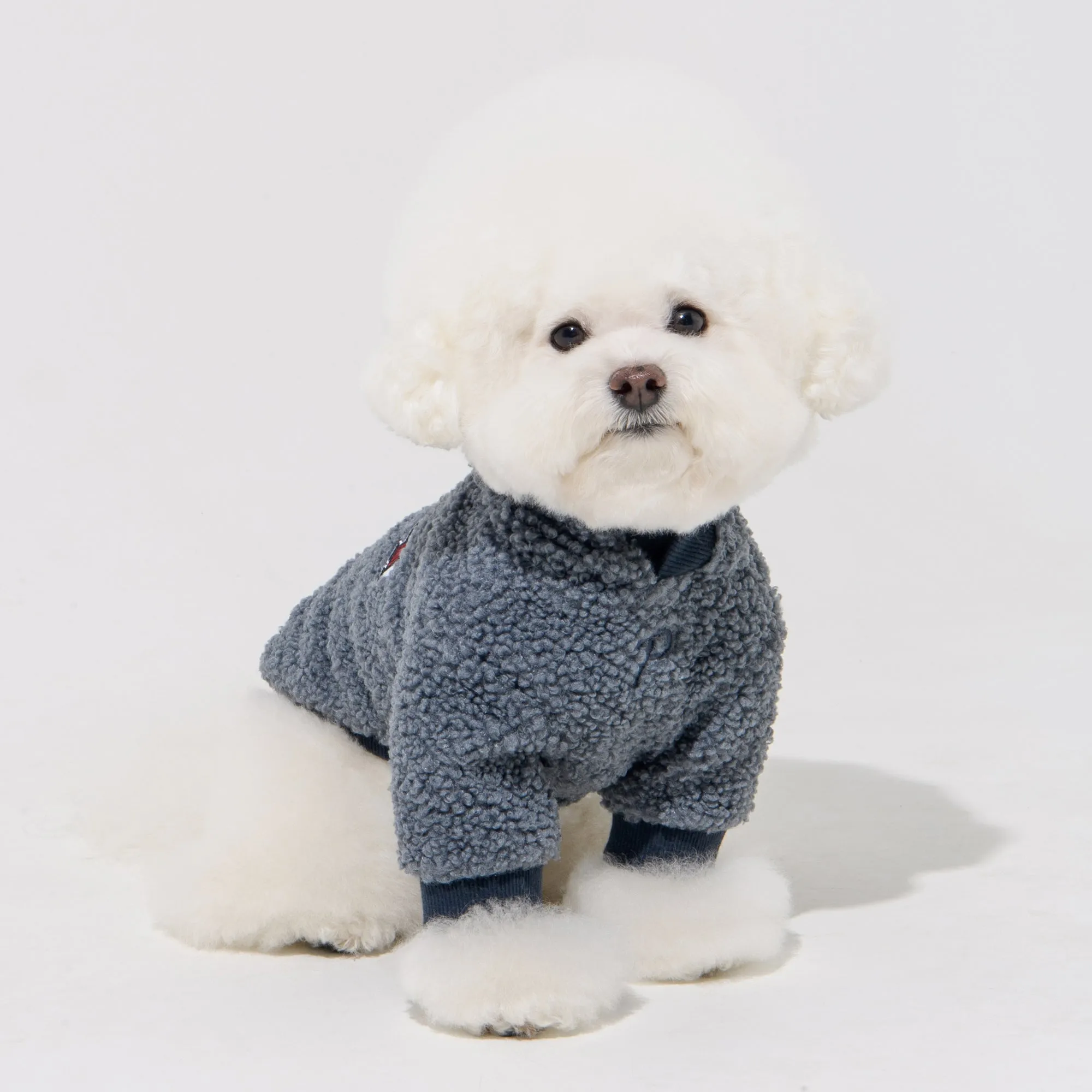 lasta fluffy harness hoody - teal