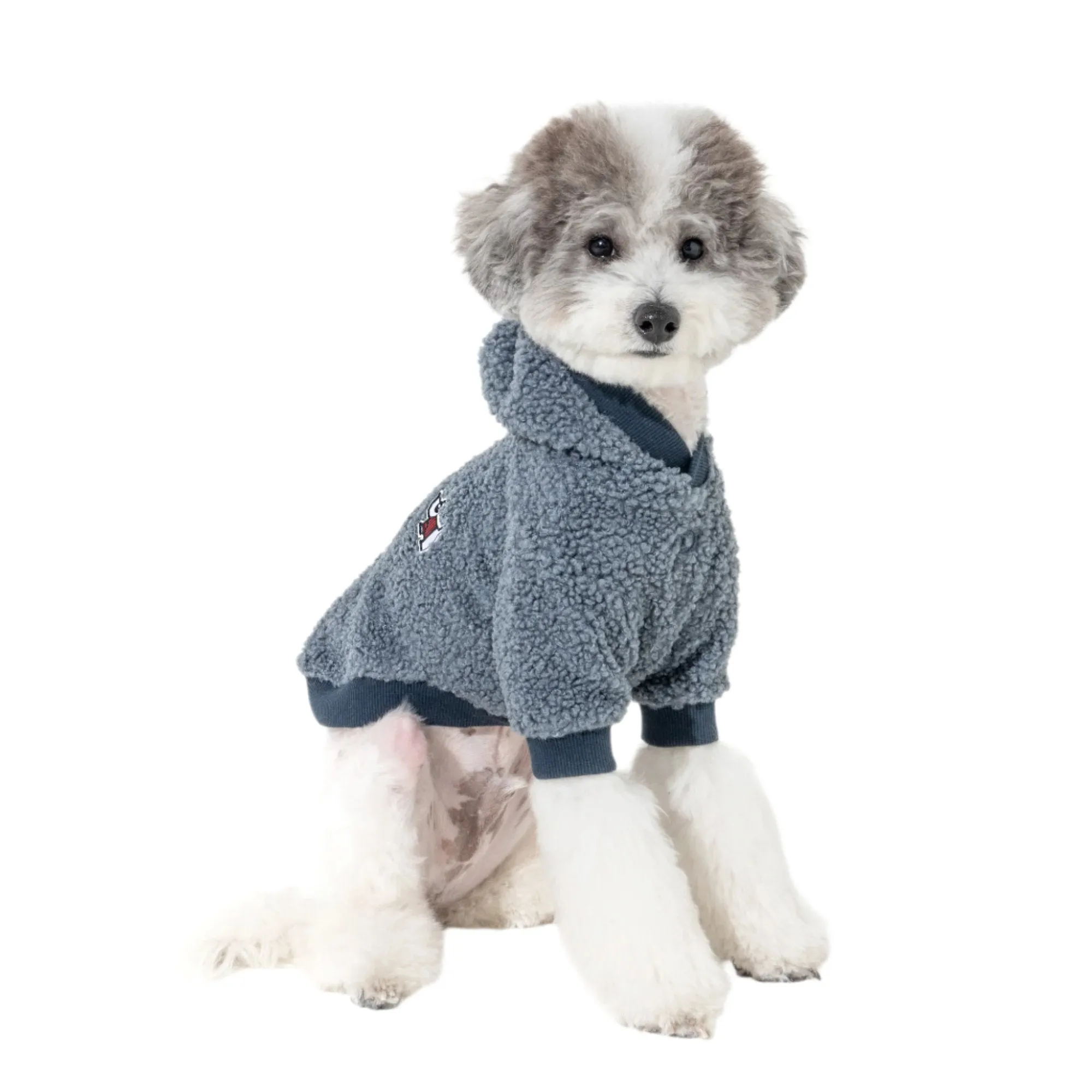 lasta fluffy harness hoody - teal