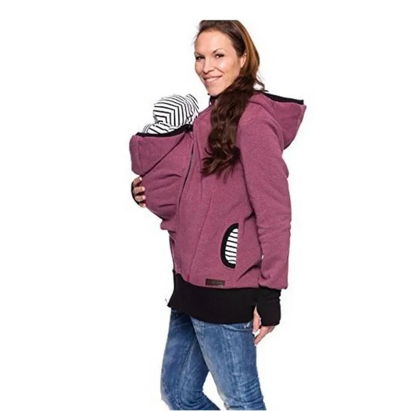 Maternity Coats Baby Carrier Jacket Kangaroo Warm Maternity Hoodies Women Outerwear Coat For Pregnant Womens Maternity Clothes