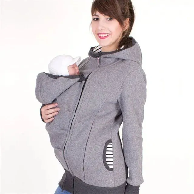 Maternity Coats Baby Carrier Jacket Kangaroo Warm Maternity Hoodies Women Outerwear Coat For Pregnant Womens Maternity Clothes