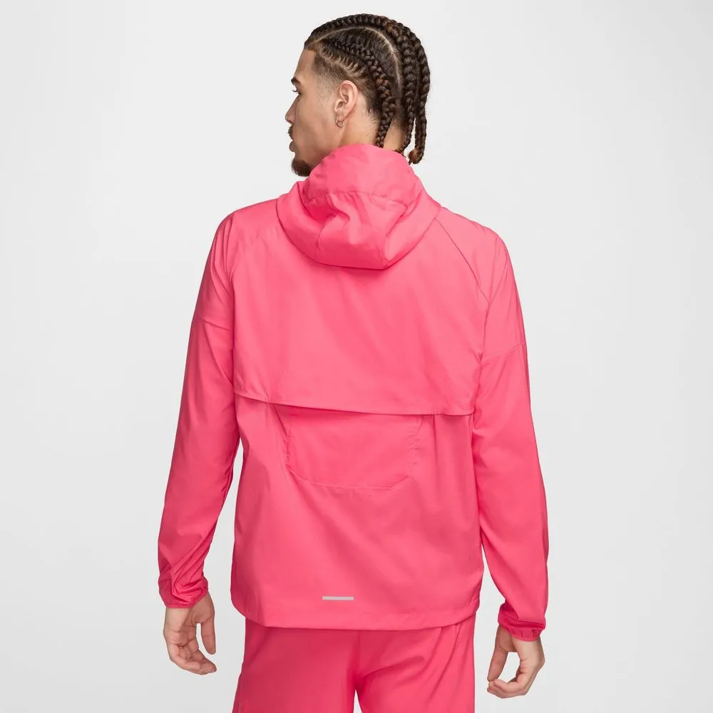 Mens Windrunner Repel Running Jacket - Aster Pink/Reflective Silver