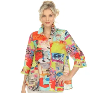 Moonlight Colorful Art-Print Swing Blouse - 3878 - Size S Only!