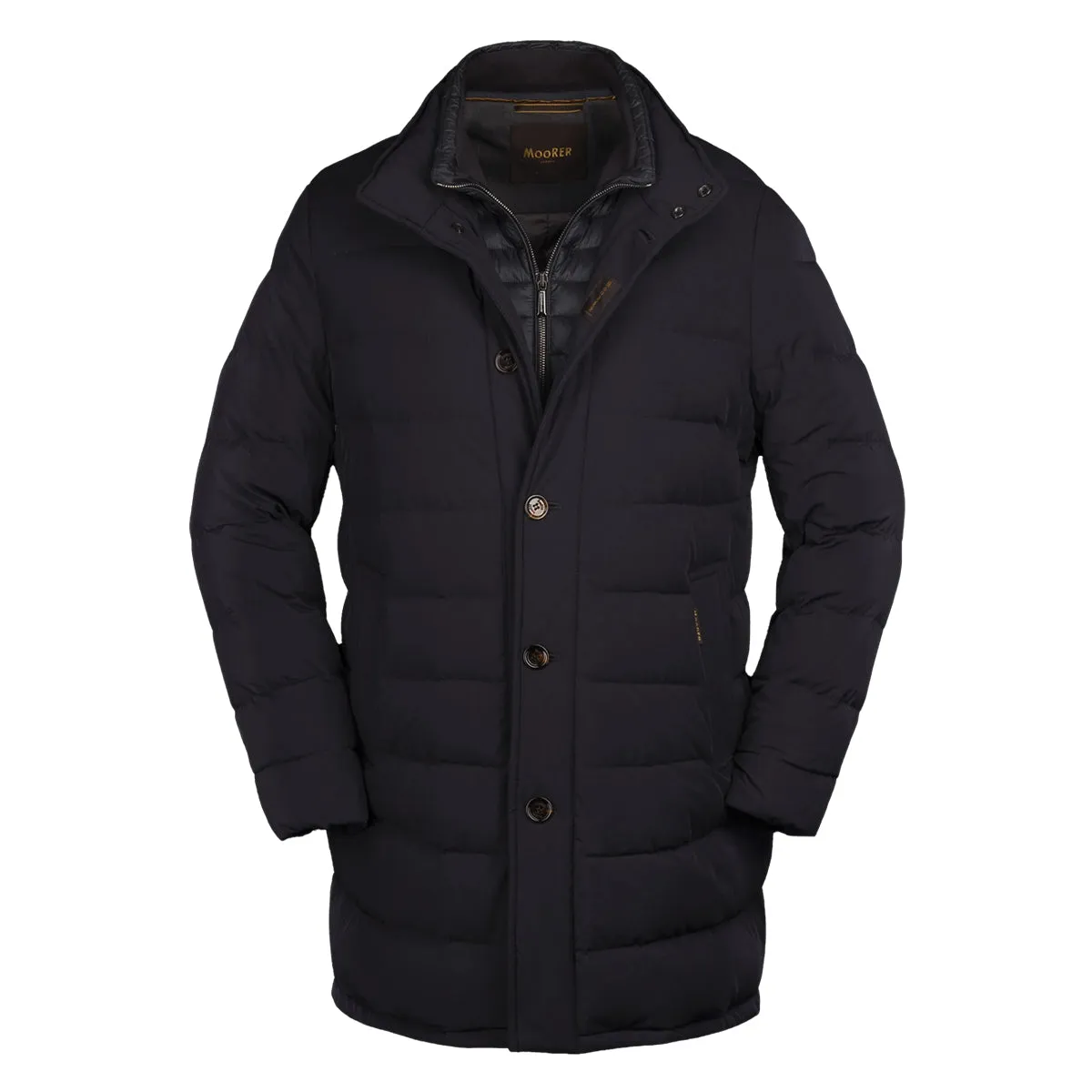 Moorer Dark Blue ‘Calegari’ Down-Filled Padded Coat