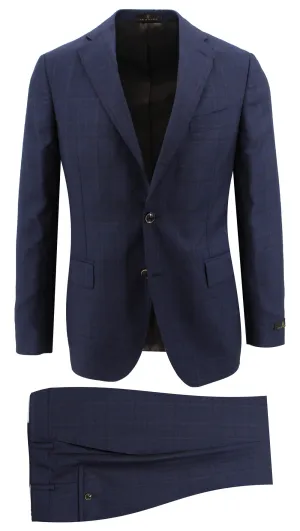 Navy with Rust Window Pane Suit