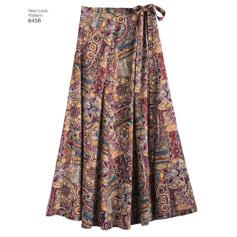 Newlook Pattern 6456 Misses' Easy Wrap Skirts in Four Lengths