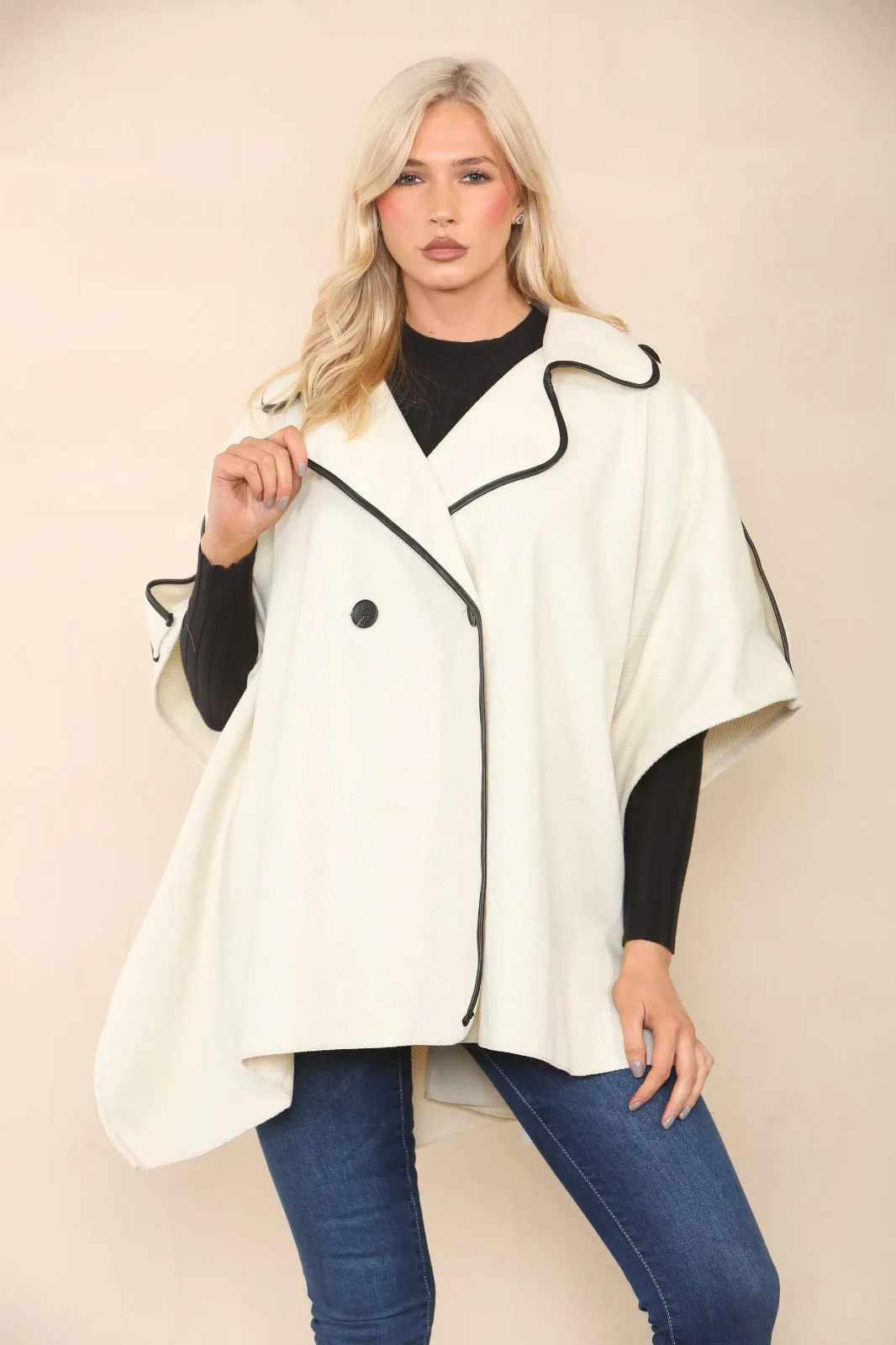 Oversized Button Detailed Jacket Coat